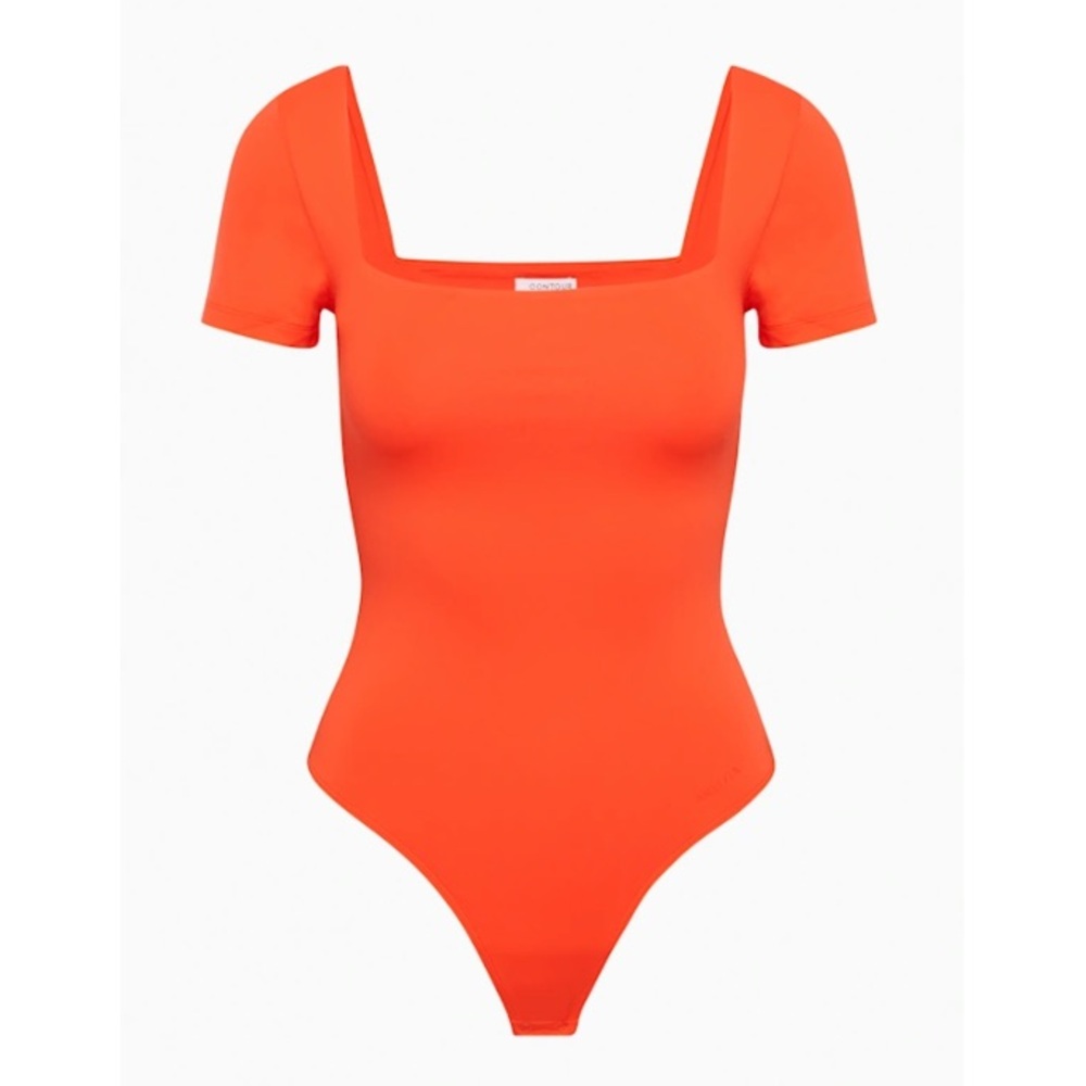 Aritzia hot cheeky red squareneck bodysuit
